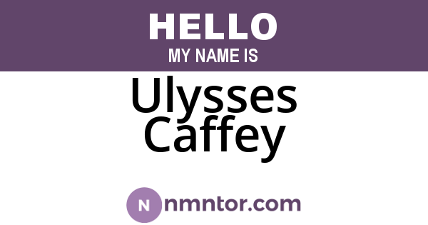 Ulysses Caffey