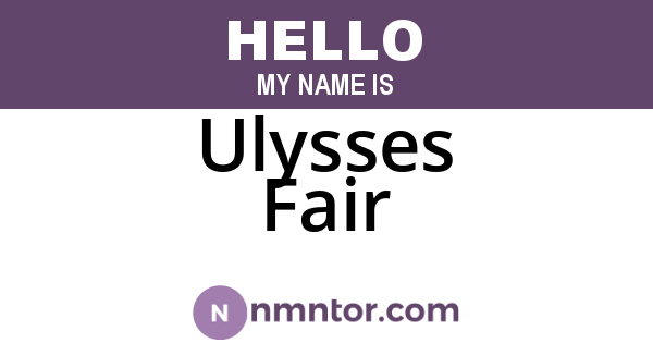 Ulysses Fair