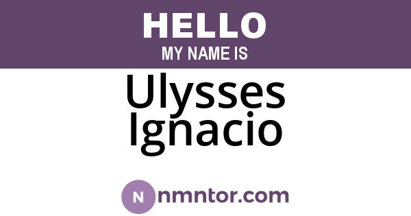 Ulysses Ignacio