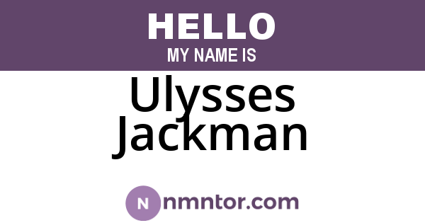 Ulysses Jackman