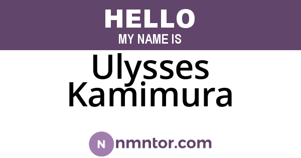 Ulysses Kamimura