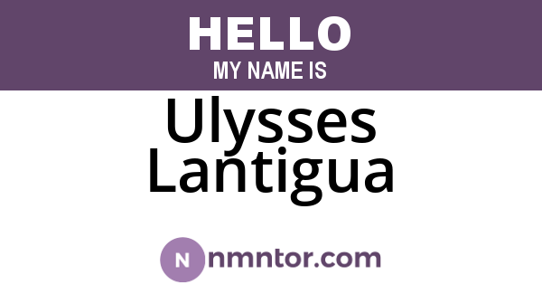 Ulysses Lantigua