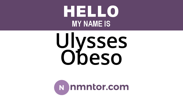 Ulysses Obeso