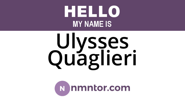 Ulysses Quaglieri