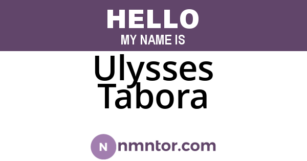 Ulysses Tabora