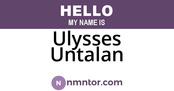 Ulysses Untalan