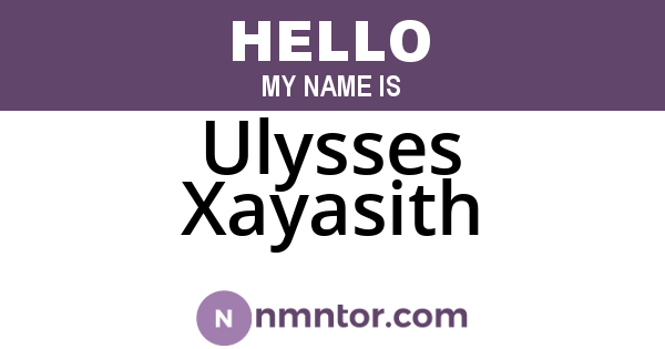 Ulysses Xayasith