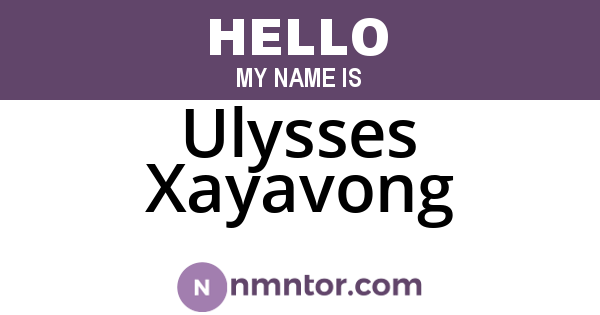 Ulysses Xayavong