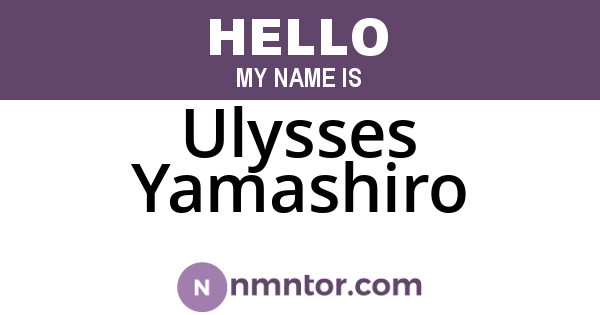 Ulysses Yamashiro