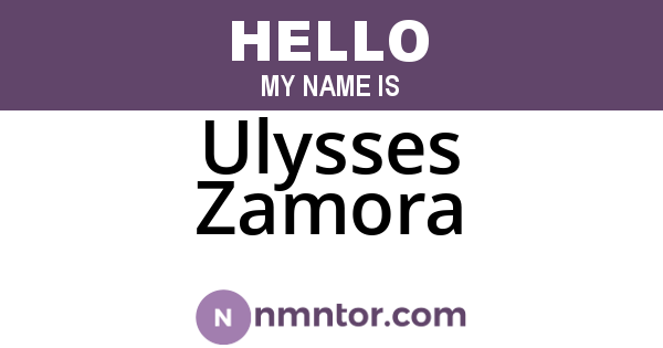 Ulysses Zamora