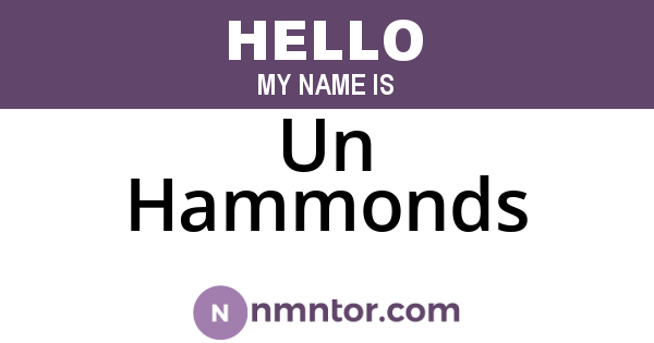 Un Hammonds
