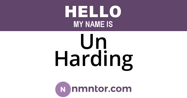 Un Harding