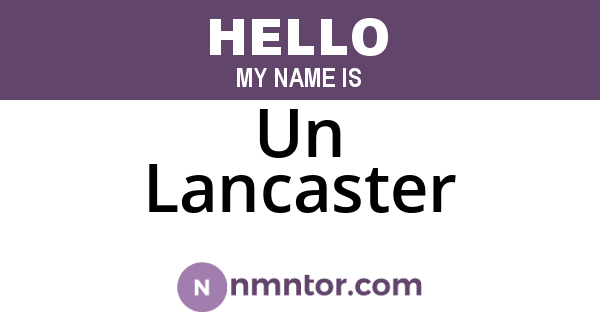 Un Lancaster