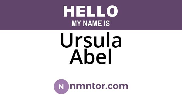 Ursula Abel