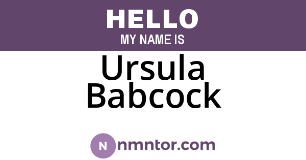 Ursula Babcock