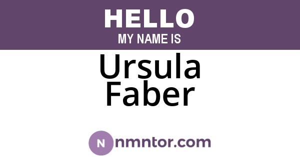 Ursula Faber