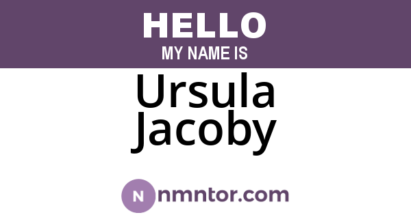 Ursula Jacoby