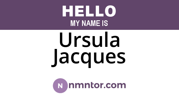 Ursula Jacques