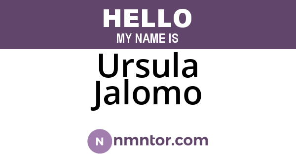 Ursula Jalomo
