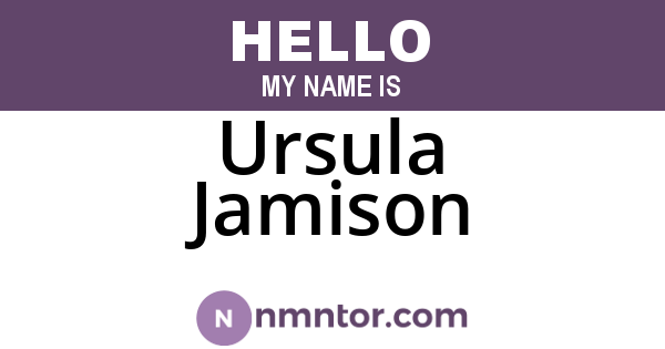 Ursula Jamison