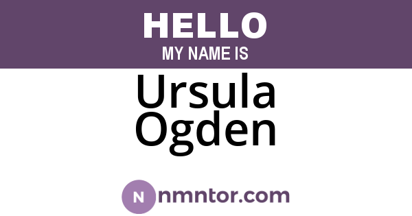 Ursula Ogden