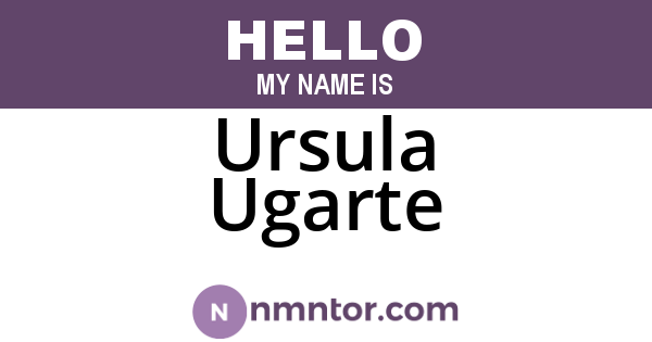 Ursula Ugarte