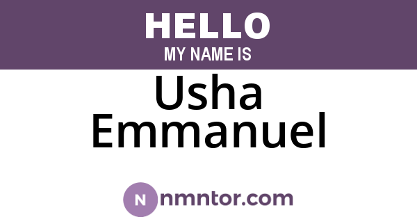Usha Emmanuel