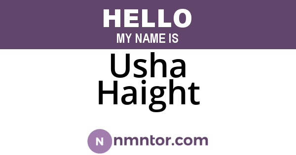 Usha Haight