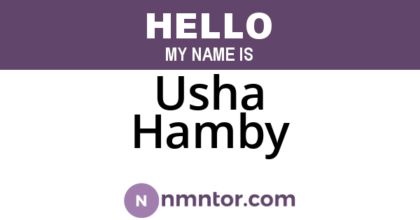 Usha Hamby