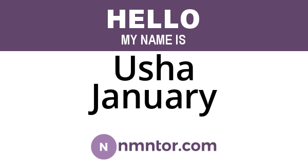 Usha January