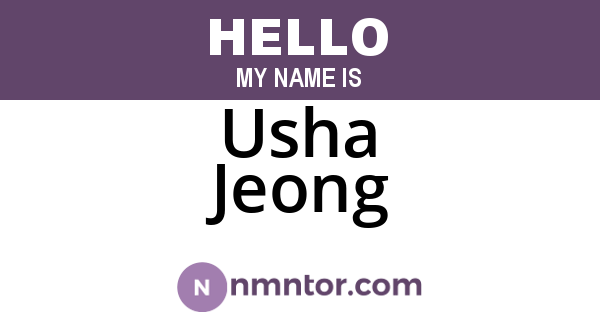 Usha Jeong