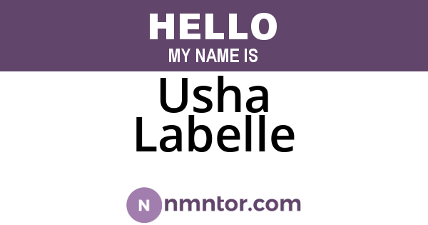 Usha Labelle
