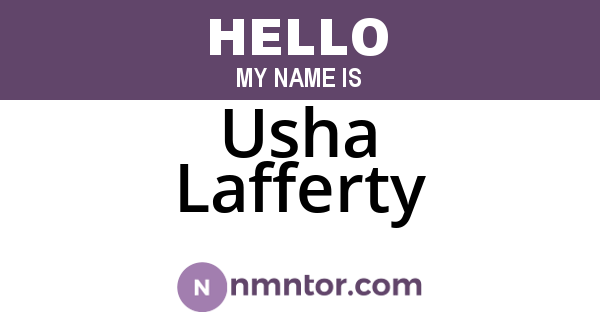 Usha Lafferty
