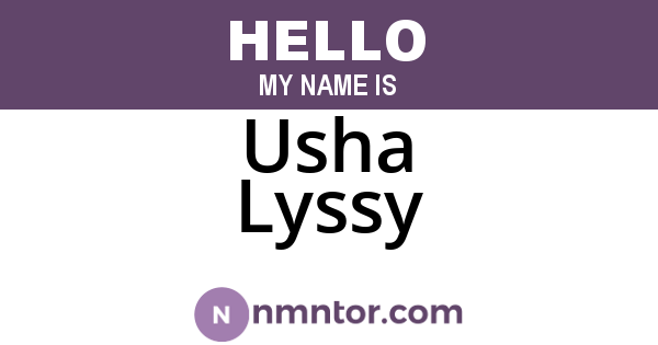 Usha Lyssy