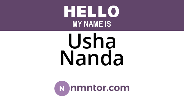 Usha Nanda