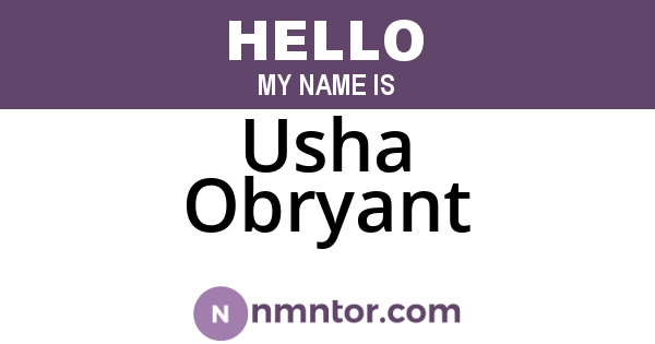 Usha Obryant
