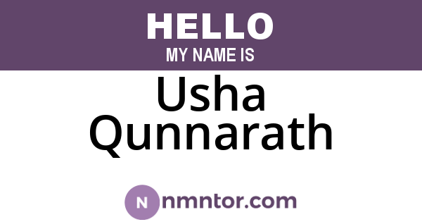 Usha Qunnarath