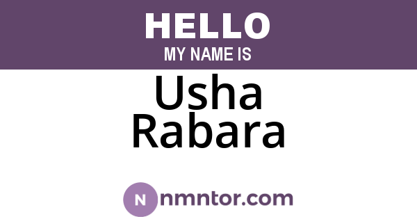 Usha Rabara