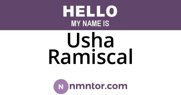 Usha Ramiscal