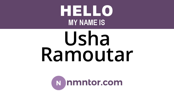 Usha Ramoutar