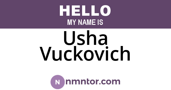 Usha Vuckovich