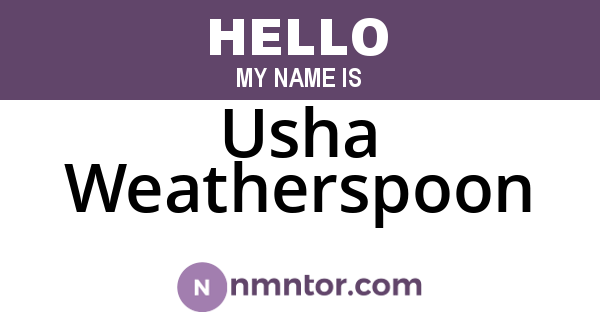 Usha Weatherspoon