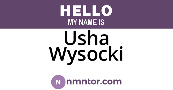Usha Wysocki