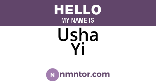 Usha Yi