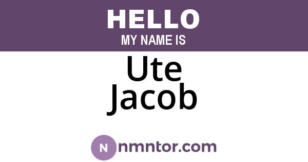 Ute Jacob