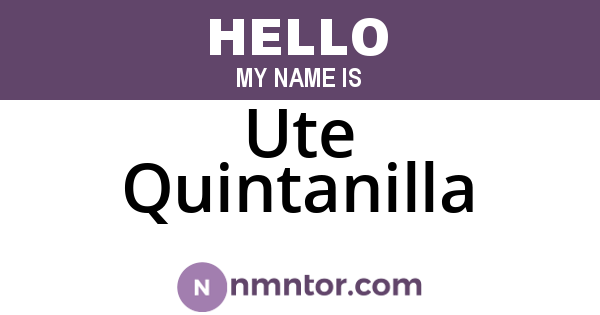 Ute Quintanilla
