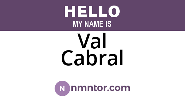 Val Cabral