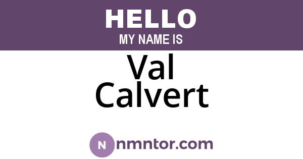 Val Calvert