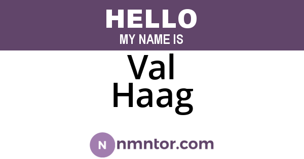 Val Haag