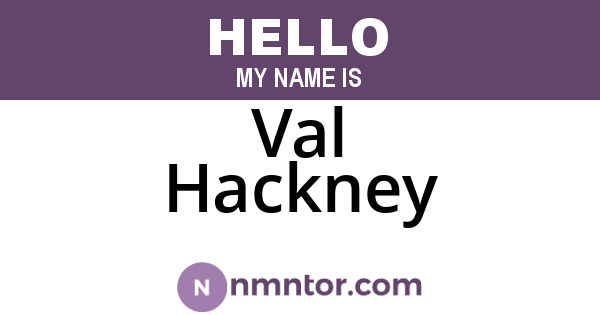 Val Hackney